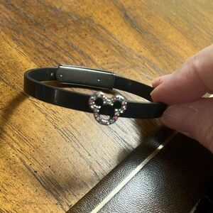 Vintage Mickey Mouse Bracelet With Rhinestone Charm